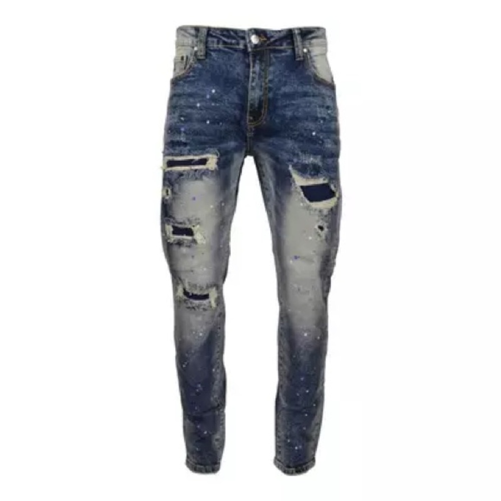 Sz 42 grind house Men's Distressed Blue Jeans - Picture 1 of 6